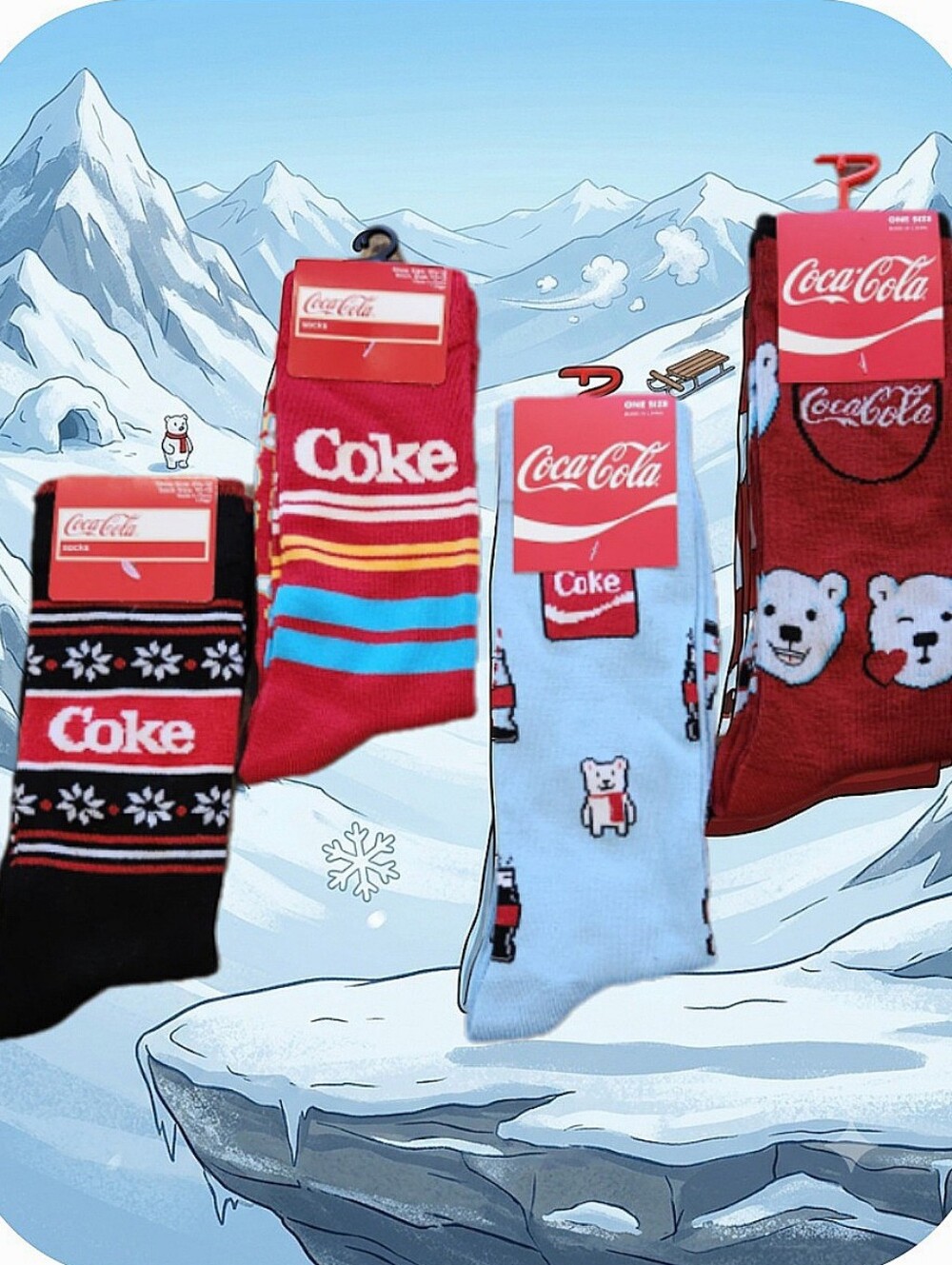 4 Coca cola Socks